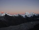 Gokyo Ri 08-1 Everest, Nuptse, Lhotse, Makalu, Cholatse, Tawache From Gokyo Ri Sunset Ends